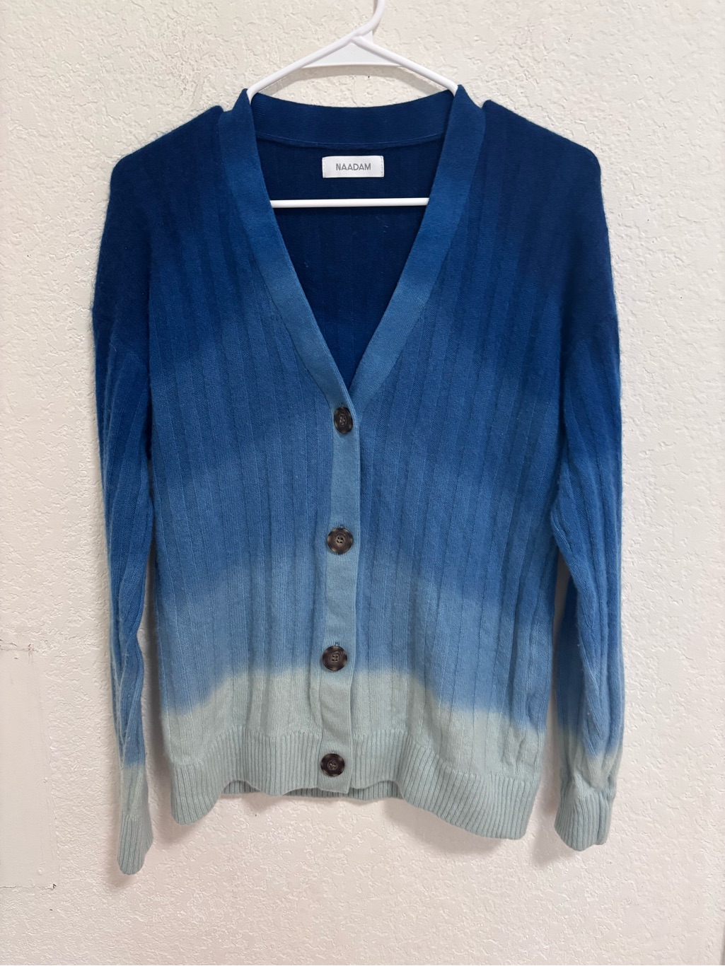 Naadam Wool Cashmere Ombr Cardigan